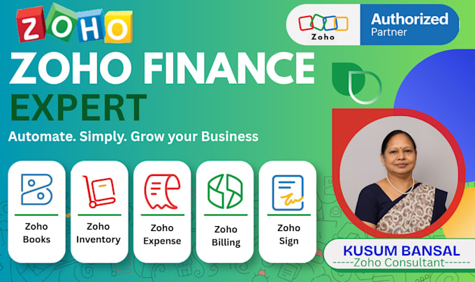 setup zoho books, zoho inventory, zoho invoice and zoho expense