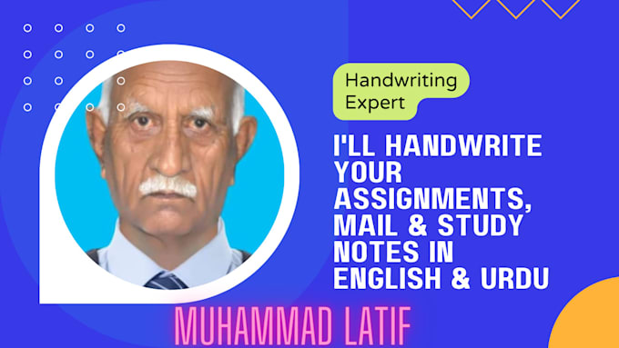 Handwrite assignments, mails and study notes in english and urdu by ...