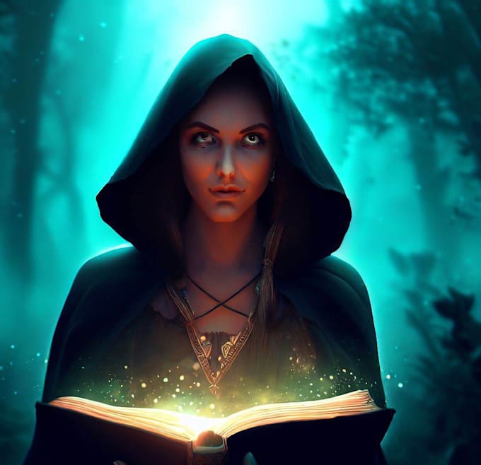 Draw professional fantasy book cover by Komoduito Fiverr