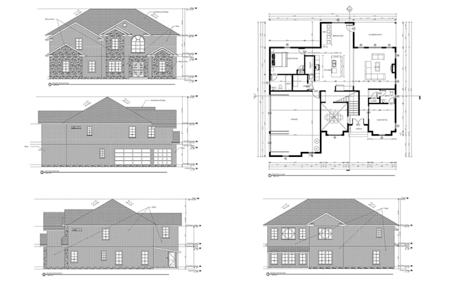 draw architectural 2d floor plans drawings