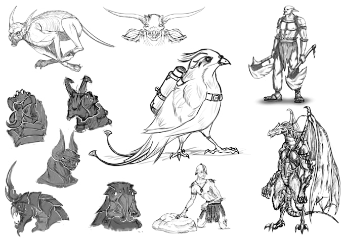 draw your character sketch, art or lineart