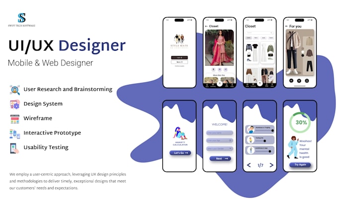 Do ui ux design for your web and mobile app by Swifttech__ | Fiverr
