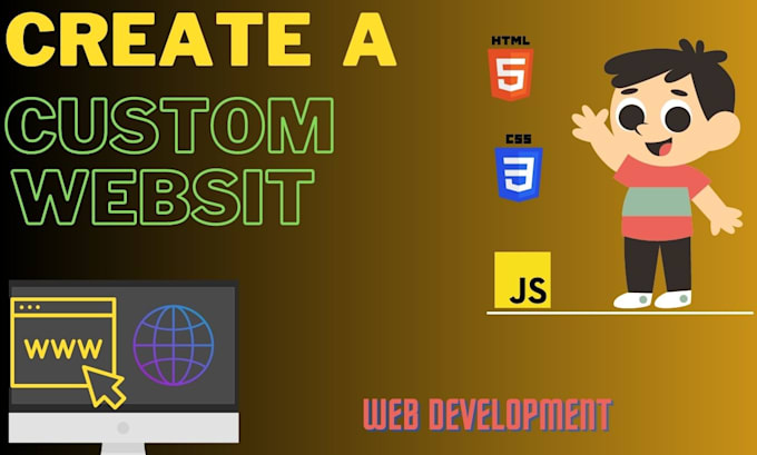 Create custom website with html template using html, css and js by ...