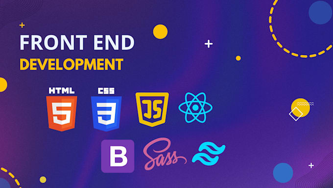 Do frontend web development using html, css, javascript, react js by ...