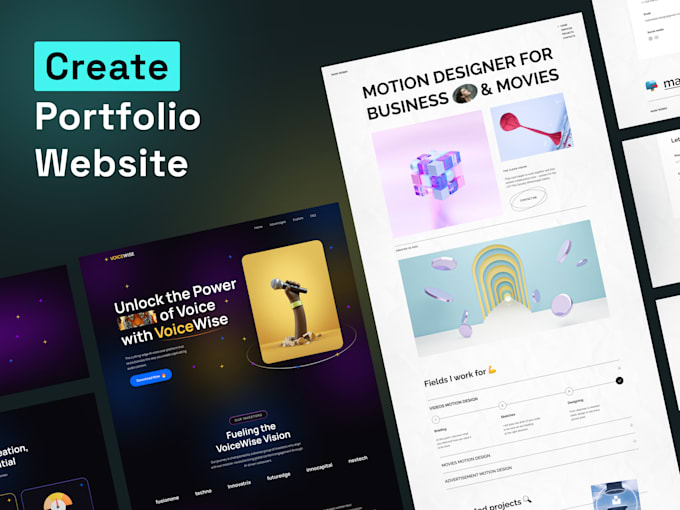 create a personal portfolio website in figma or framer