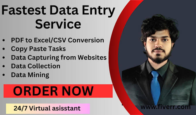 do accurate data entry in perfect time and very responsively