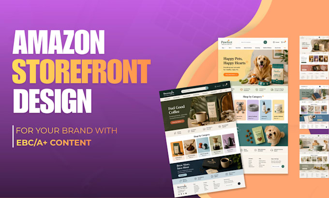create amazon storefront design with amazon ebc design for your products