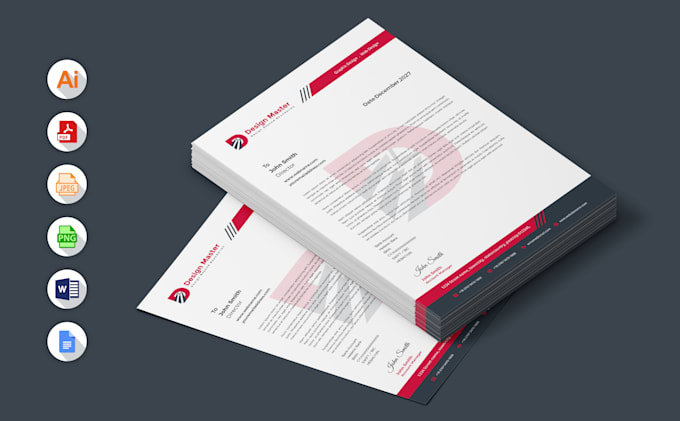 design editable letterhead in ms word or google docs