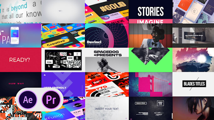 Edit or create any after effects premiere pro template by Motion bay