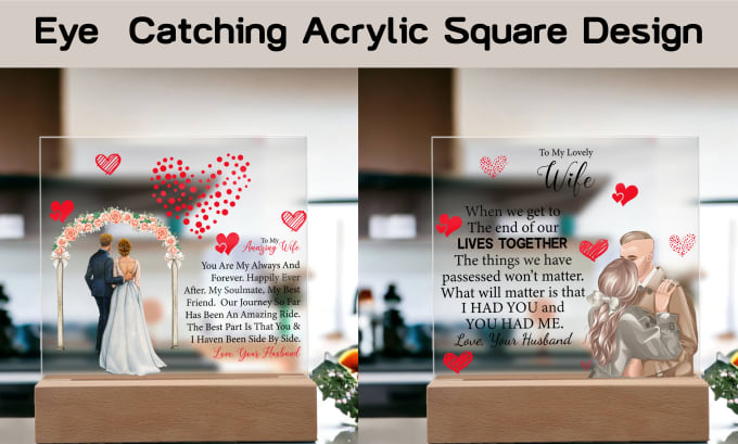Create profitable acrylic plaque design for shine on, etsy by Shanto_debnath | Fiverr