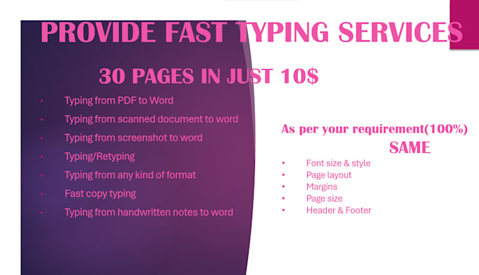 Copy paste work, image to word, pdf conversions and handwritten notes ...