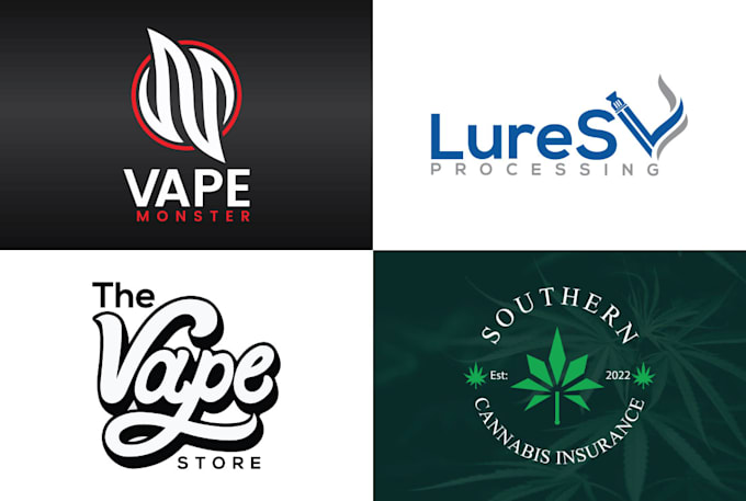 do creative cannabis, vape, cbd, marijuana and medical logo