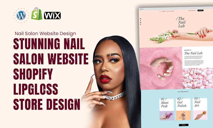 design stunning nail shopify store nail salon website beauty salon website