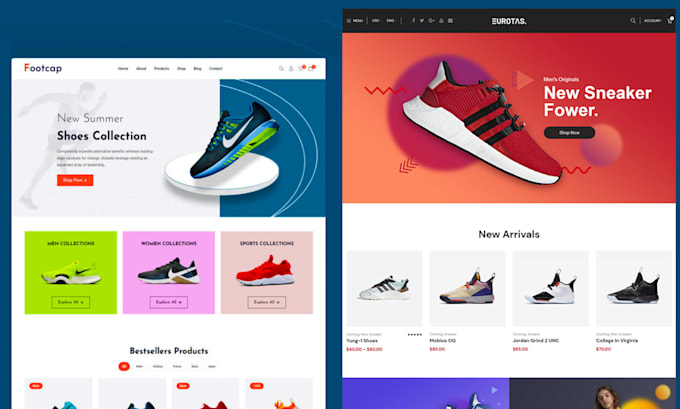 design wordpress woocommerce, shopify,  elementor pro, wix