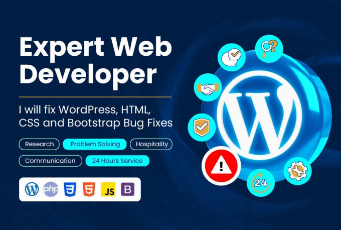 Fix html, css, bootstrap, and wordpress bug fixes by Mek_creatives | Fiverr