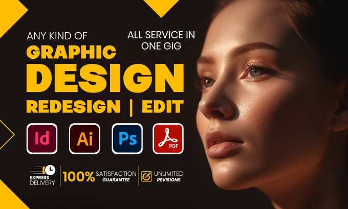 I will do graphic design in photoshop, illustrator, indesign, or logo, photo edit