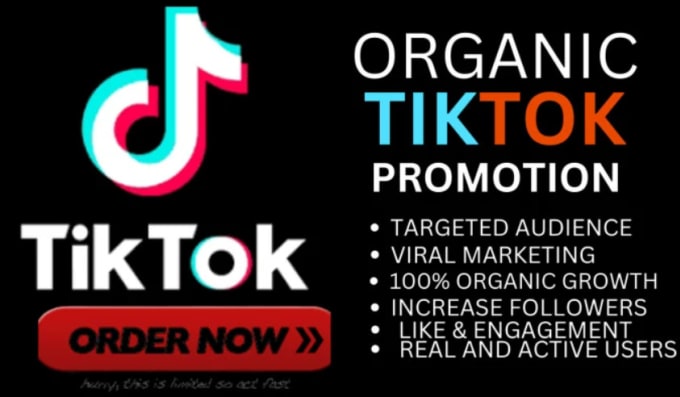 Promote And Grow Tiktok Video Follower Organic Tik Tok Promotion Growth Tiktok By Fredfum Fiverr 