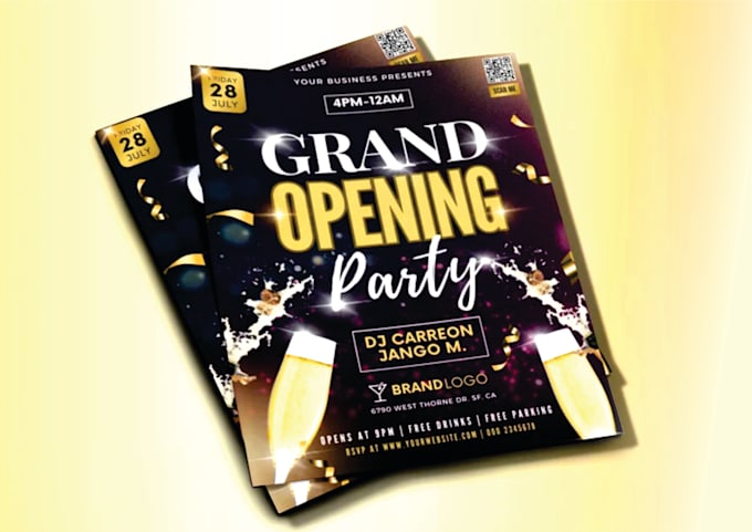 do best design a beautiful grand opening flyer