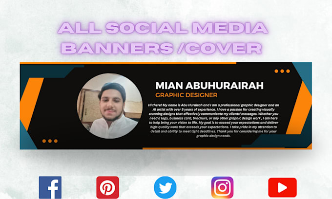 Design social media banners and covers by Mianabuhurairah | Fiverr