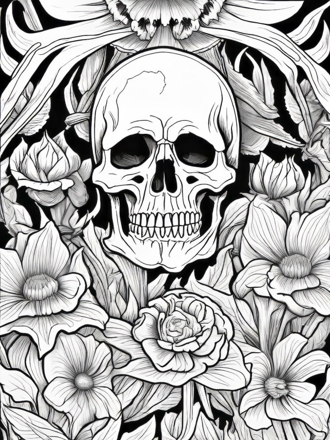 Create coloring book images for your childrens or adult coloring books ...