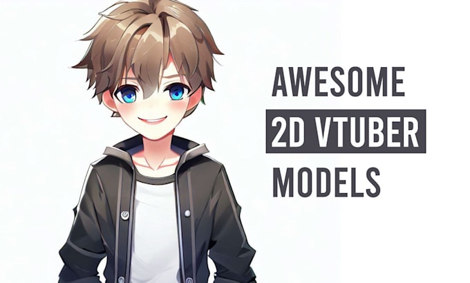 design a custom 2d vtuber character, live2d model png tuber