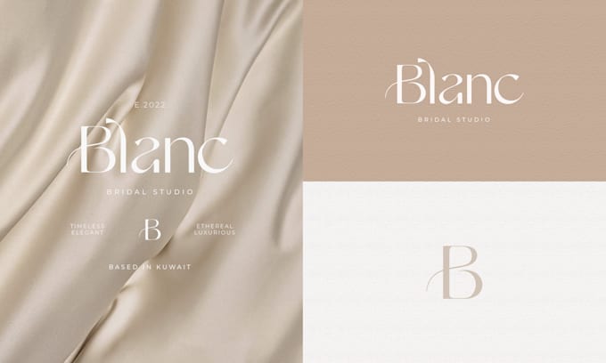 design an elegant feminine clothing logo with branding kit