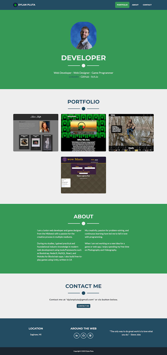 Create you a landing page website using html css and js by Dylanpluta ...
