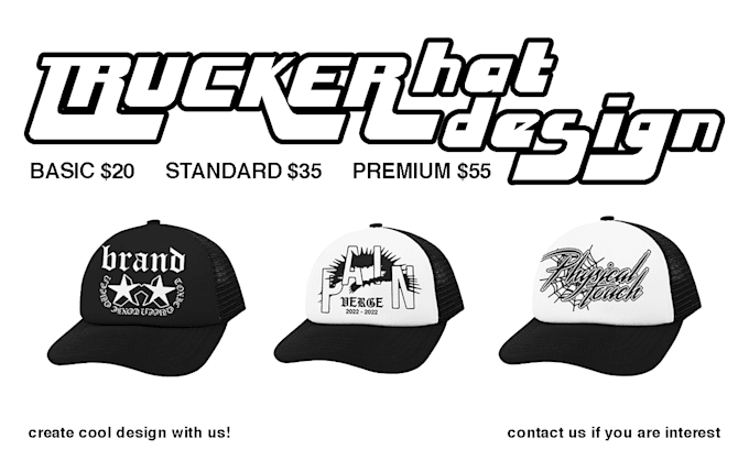 design a graphic for trucker hat