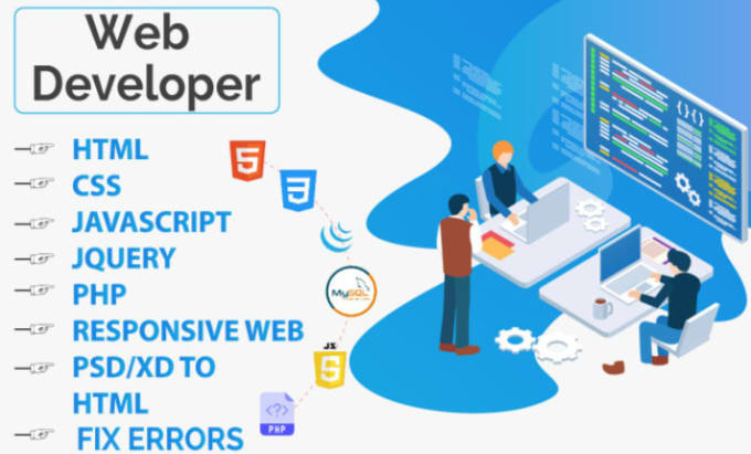 be your full stack web developer in HTML , CSS , PHP and laravel