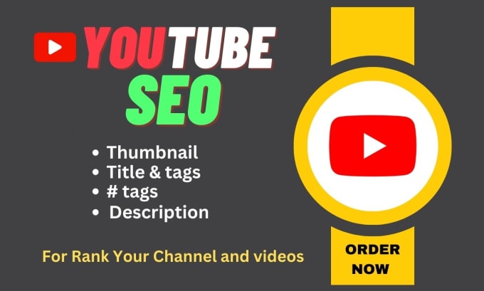 do youtube video SEO, thumbnails, titles, tags, description, hashtags, buttons