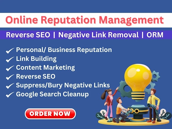 do reputation management, negative links, articles, mugshot removal or suppress