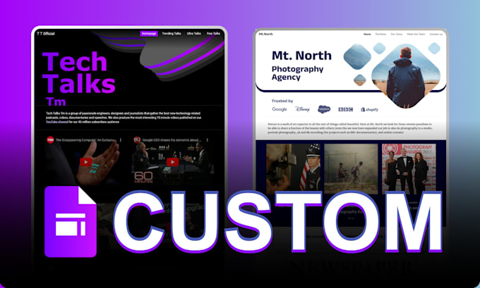 design a professional custom google sites website