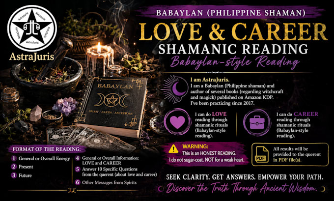 do detailed shamanic love and career reading, 10 questions