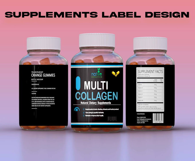do supplement label design, product packaging box and amazon packaging design