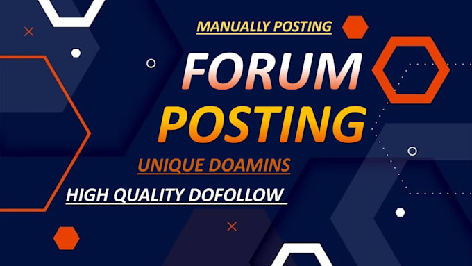 do 60 high domain authority SEO backlinks through unique forum posting