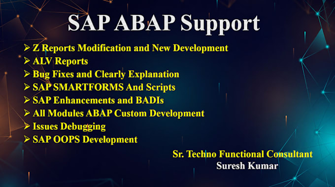 do sap abap support and development