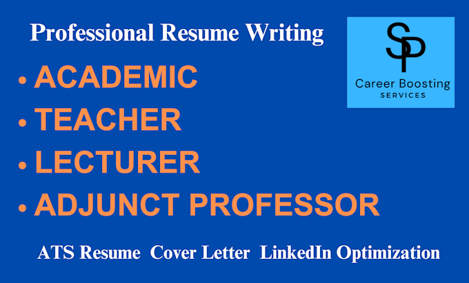 create rewrite update teacher lecturer professor resume or academic cv maker