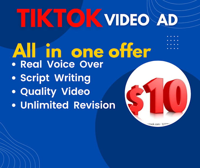 Create and design tiktok ugc, tiktok video tik tok ads with female voice over by Qaisrani_k Fiverr
