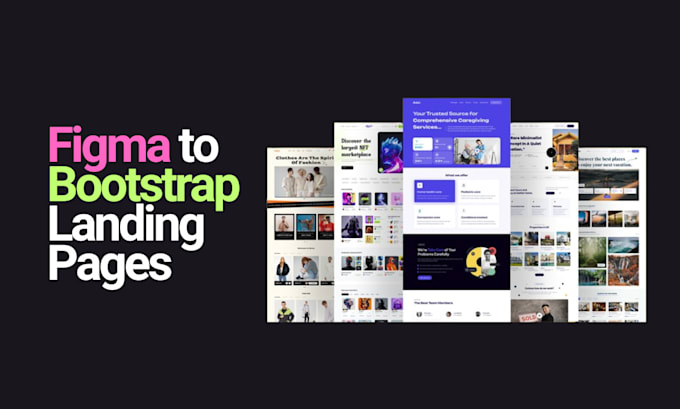 landing page pro figma, xd, PSD to bootstrap