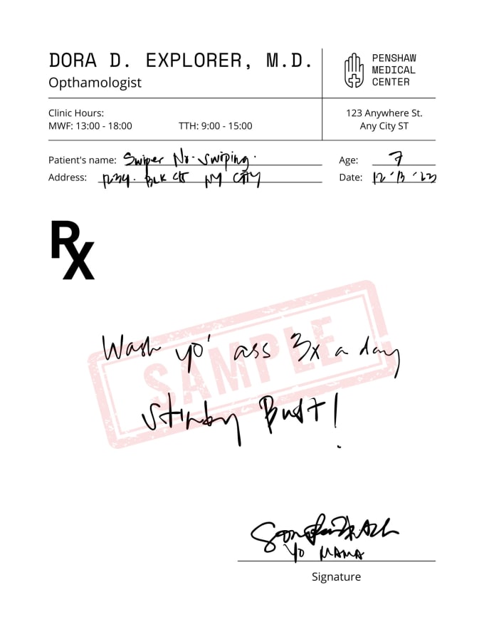 Create a fake prescription for your project by W4nd4v3rs3 Fiverr Create a fake prescription for your project by W4nd4v3rs3 Fiverr
