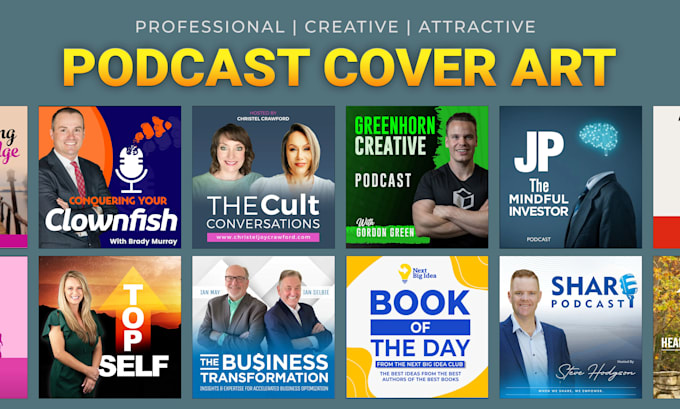 do professional podcast cover art design