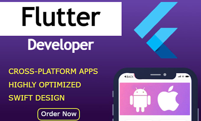 be your app builder as flutter developer for app development