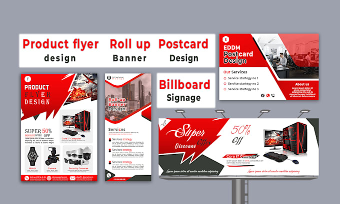 Design yard sign billboard signage roll up banner product flyer and ...