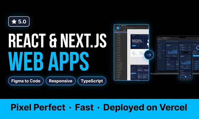 build a responsive react or nextjs web app from your figma design