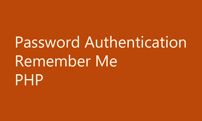 fix or create password authentication in php