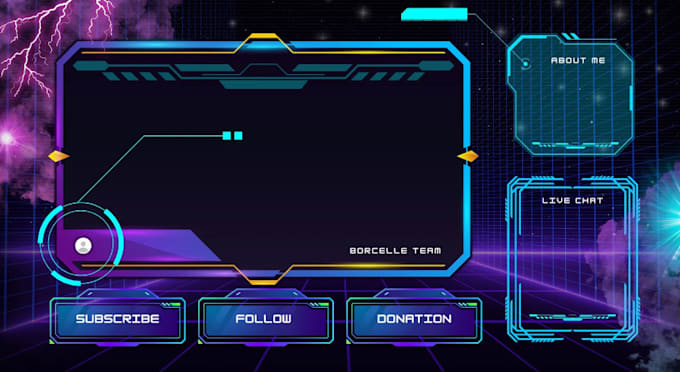 Design streaming templates, panels, thumbnails, badges and banners
