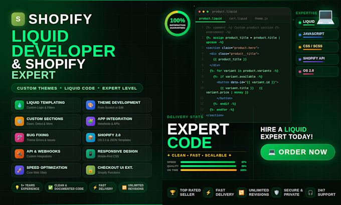 be your shopify liquid developer, shopify expert