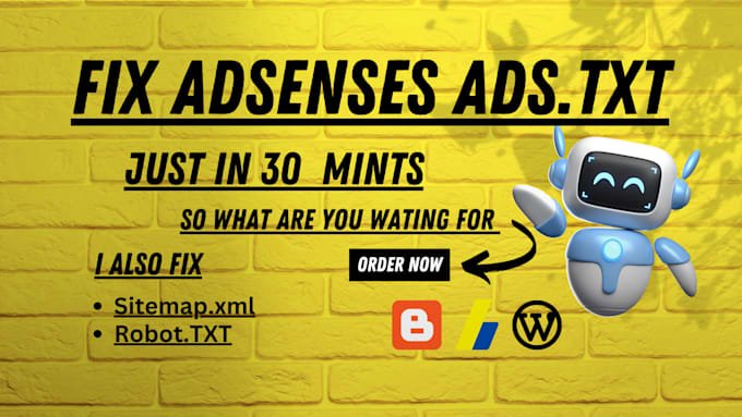 expertly fix adsense ads txt just in 1 hour