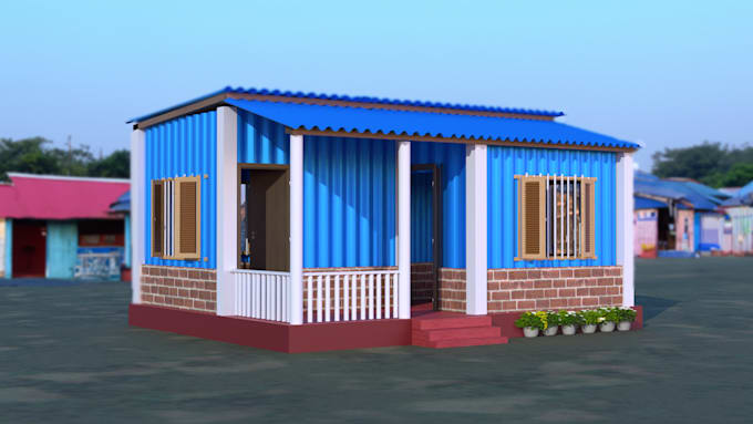 3d architect plan or model