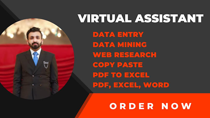 be your virtual assistant for data entry personal assistant